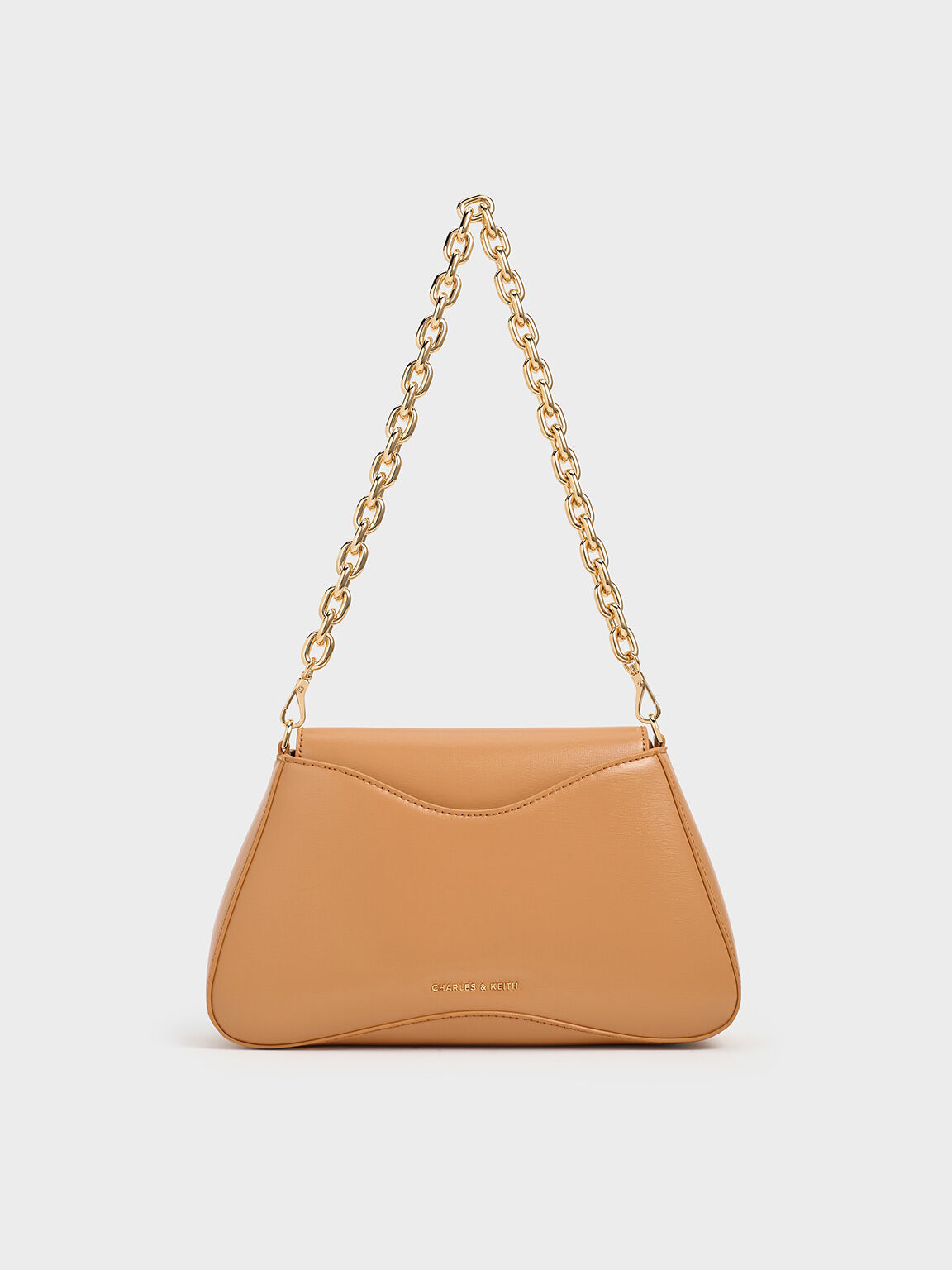 Sybill Trapeze Chain-Handle Bag, Toffee, hi-res