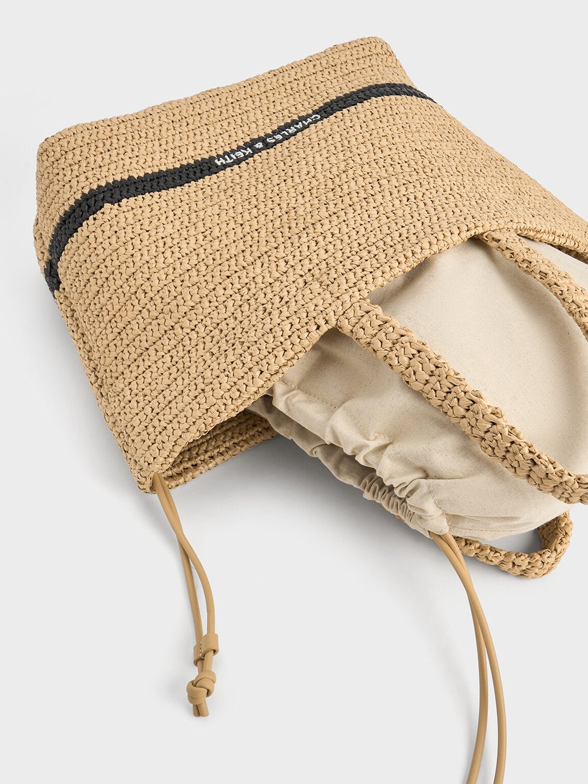 Allegra Knitted Tote Bag, Beige, hi-res