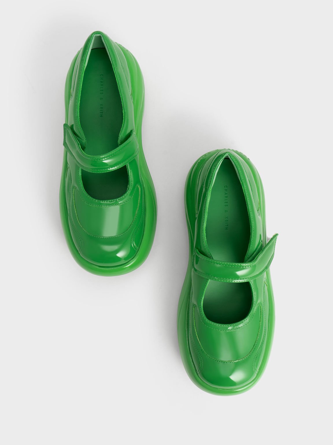 Green Roony Patent Mary Janes CHARLES & KEITH UK