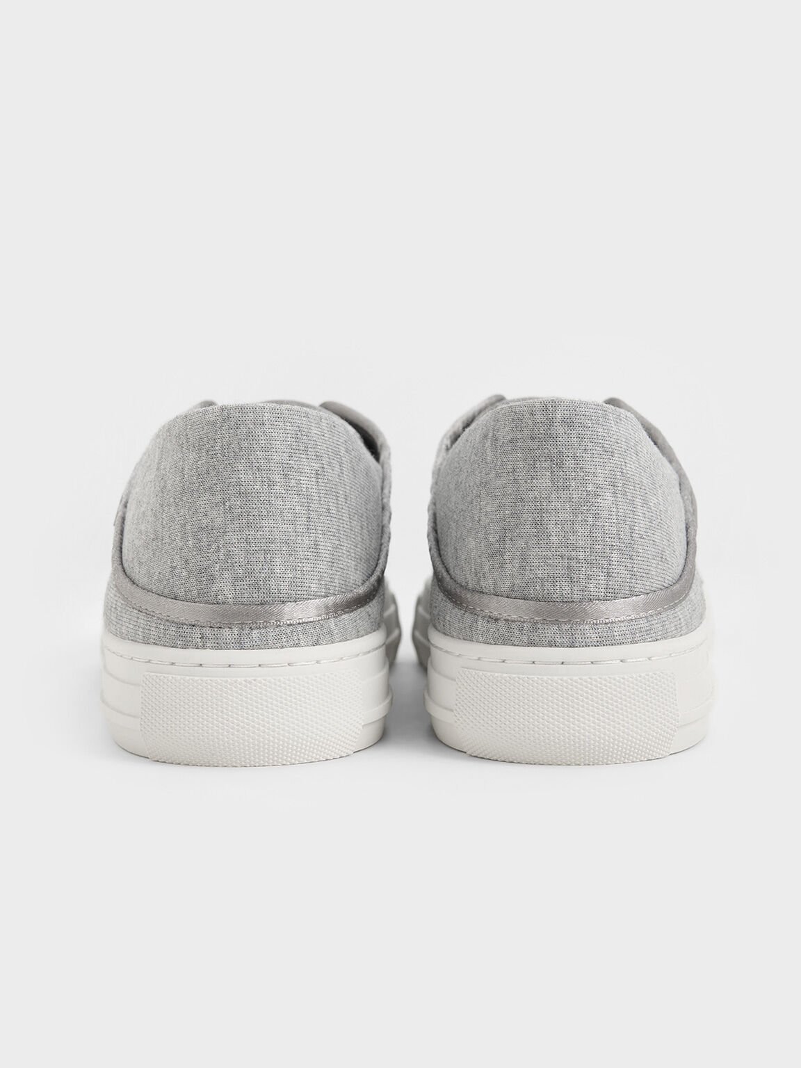 Textured Slip-On Sneakers, Light Grey, hi-res