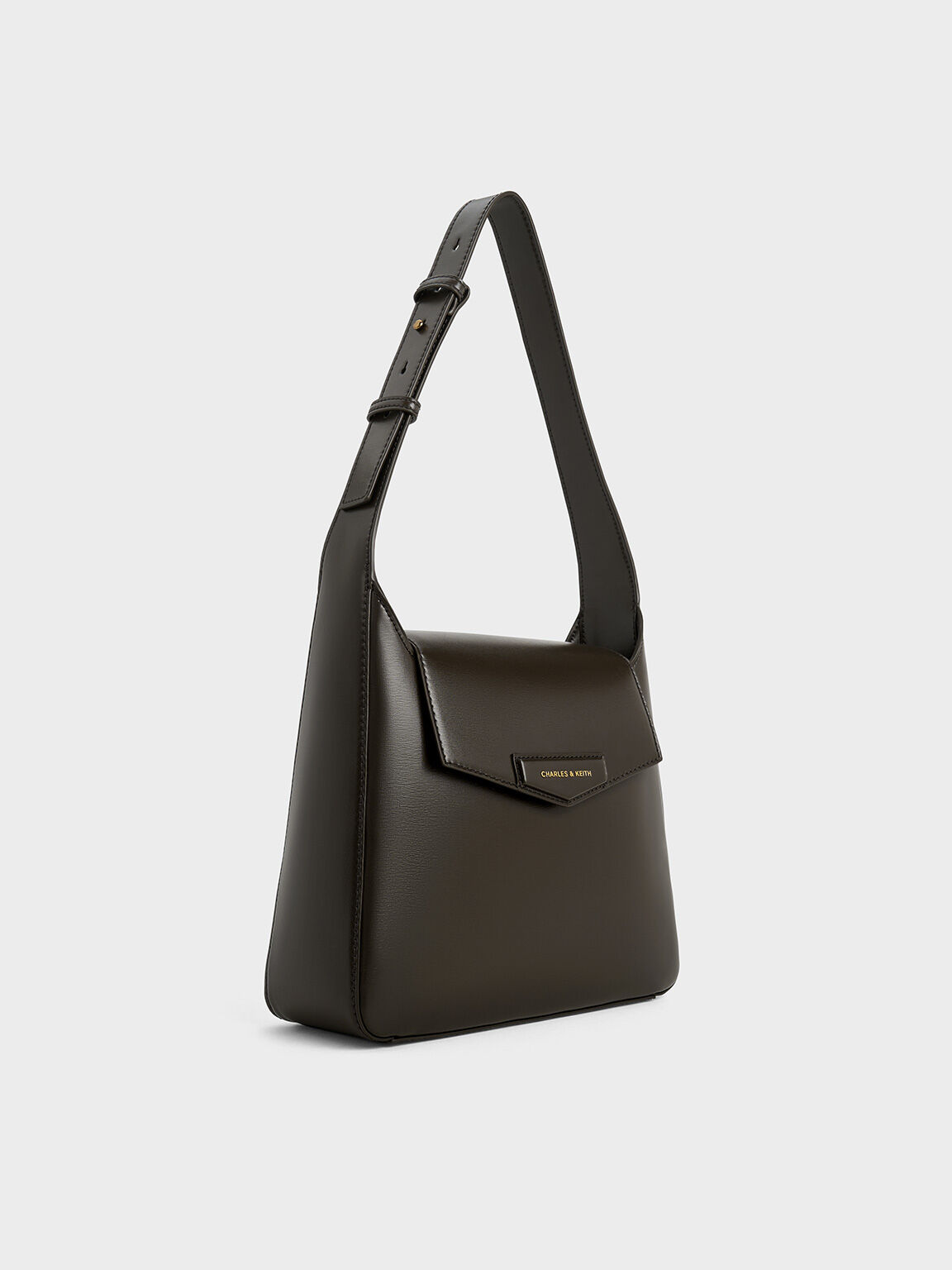 Adelie Envelope Hobo Bag, Dark Moss, hi-res