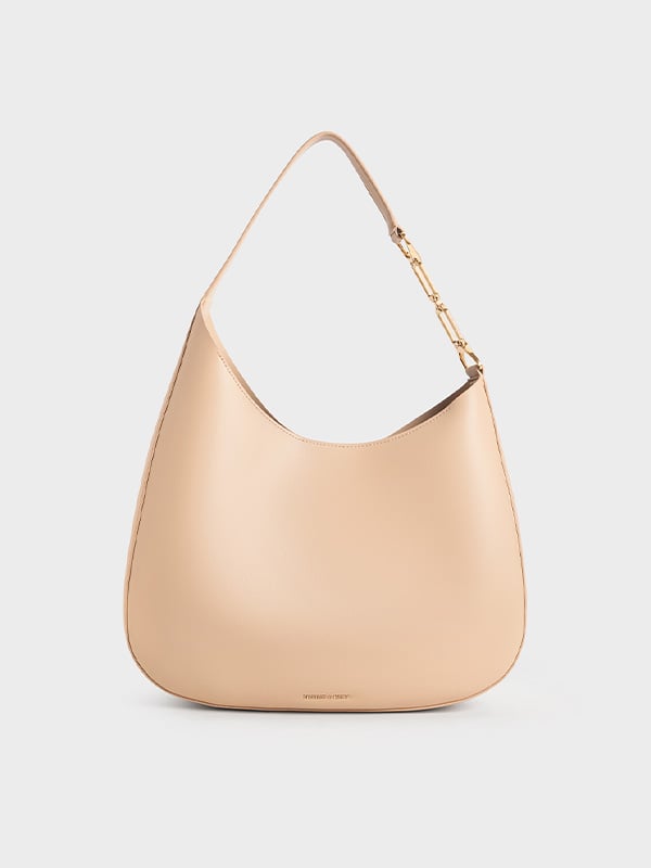 Women’s Noir Hertha Trapeze Slouchy Hobo Bag  - CHARLES & KEITH