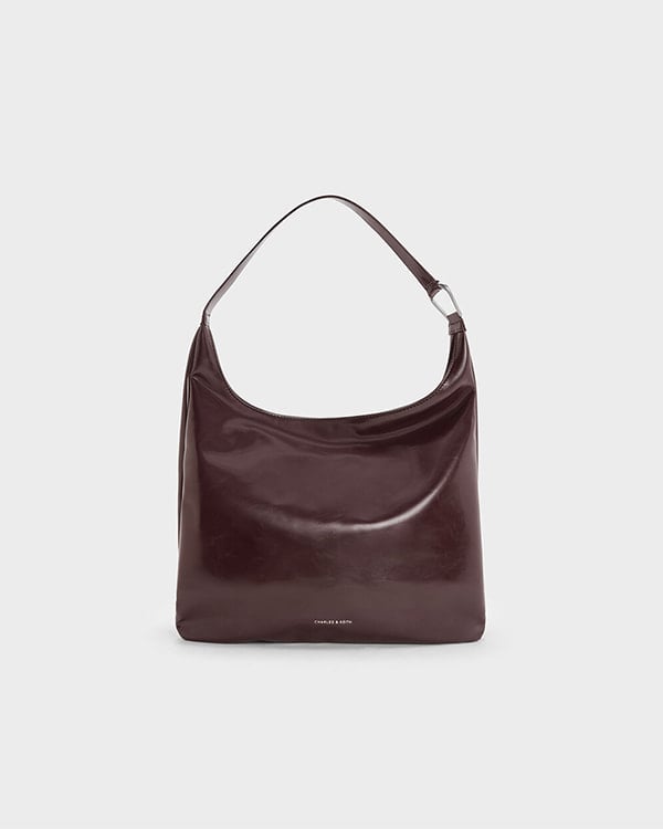 Women's Plum Lumen Slouchy Hobo Bag - CHARLES & KEITH