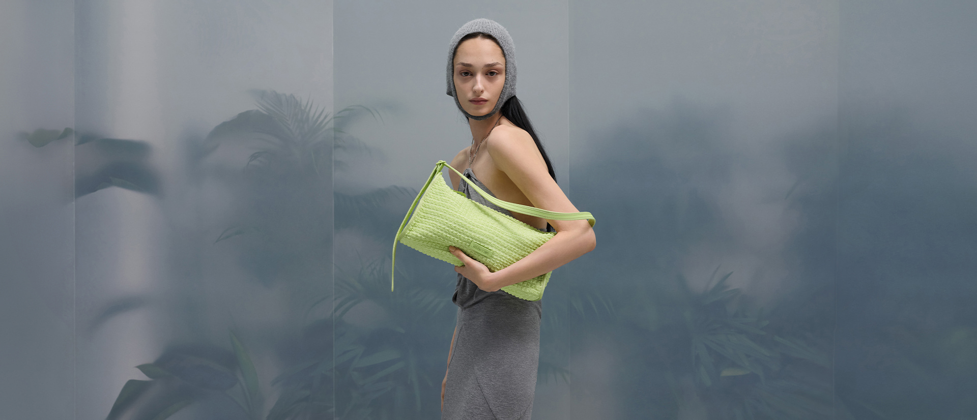 Textured Elongated Shoulder Bag in zesty green - CHARLES & KEITH