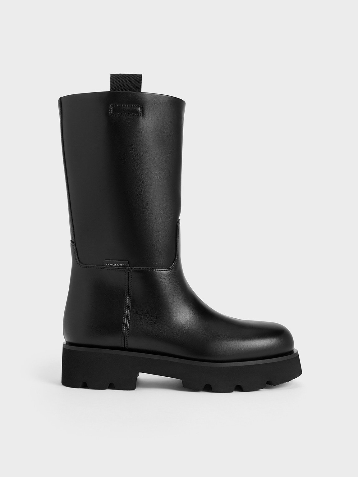 Charles & Keith - Double Pull-Tab Calf Boots