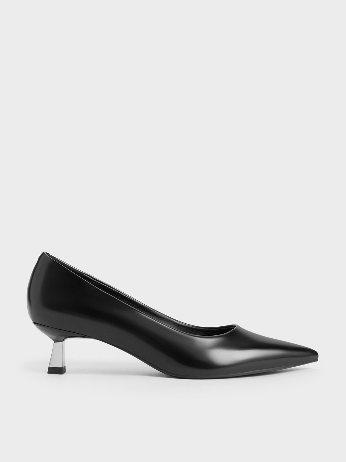 Charles & Keith - Pointed-Toe Kitten-Heel Pumps