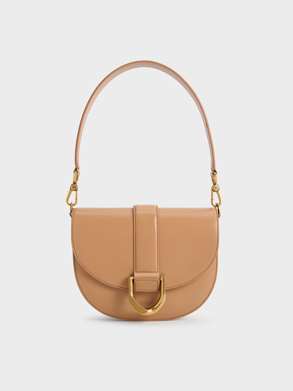 Charles & Keith - Gabine Leather Saddle Bag