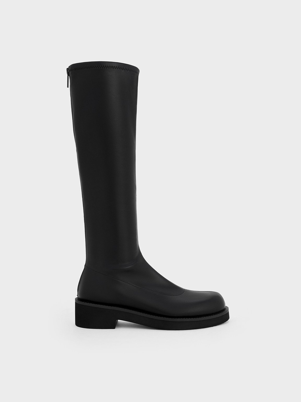 Charles & Keith - Chunky-Sole Knee-High Boots