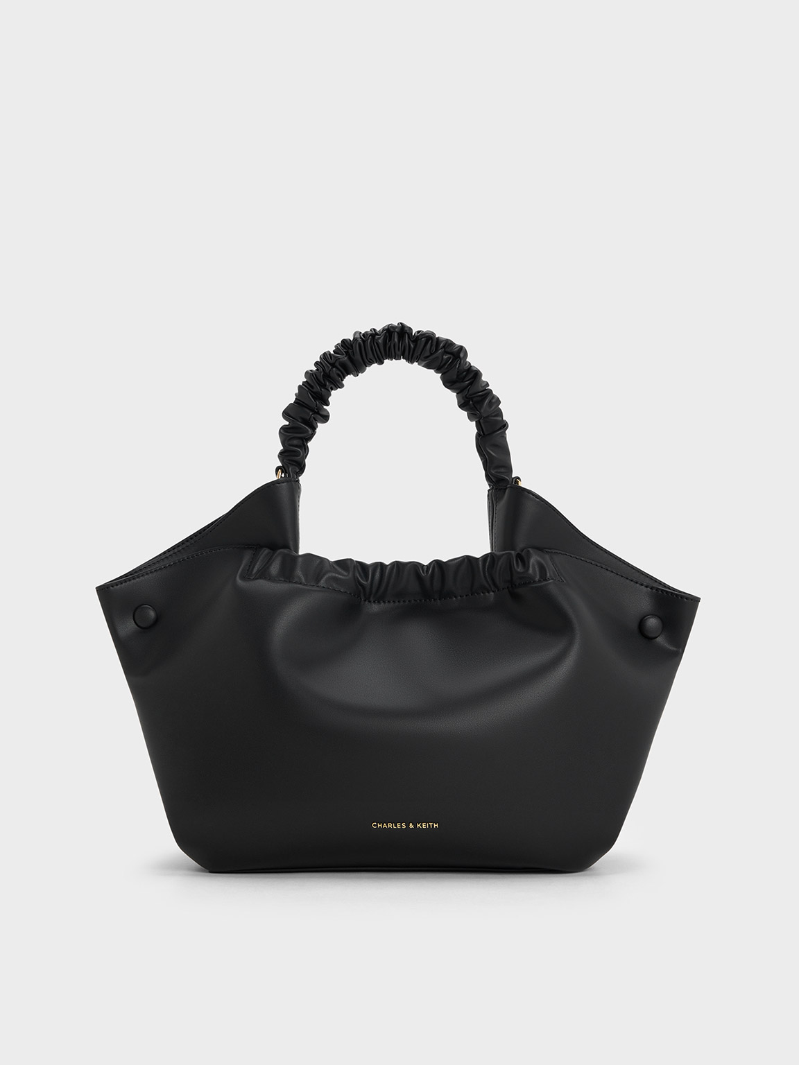 Charles & Keith - Eve Ruched-Handle Tote Bag