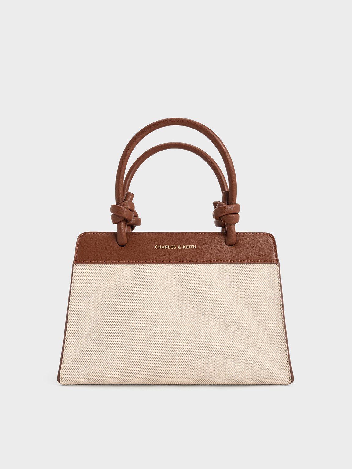 Charles & Keith - Sabine Canvas Knotted-Handle Tote Bag