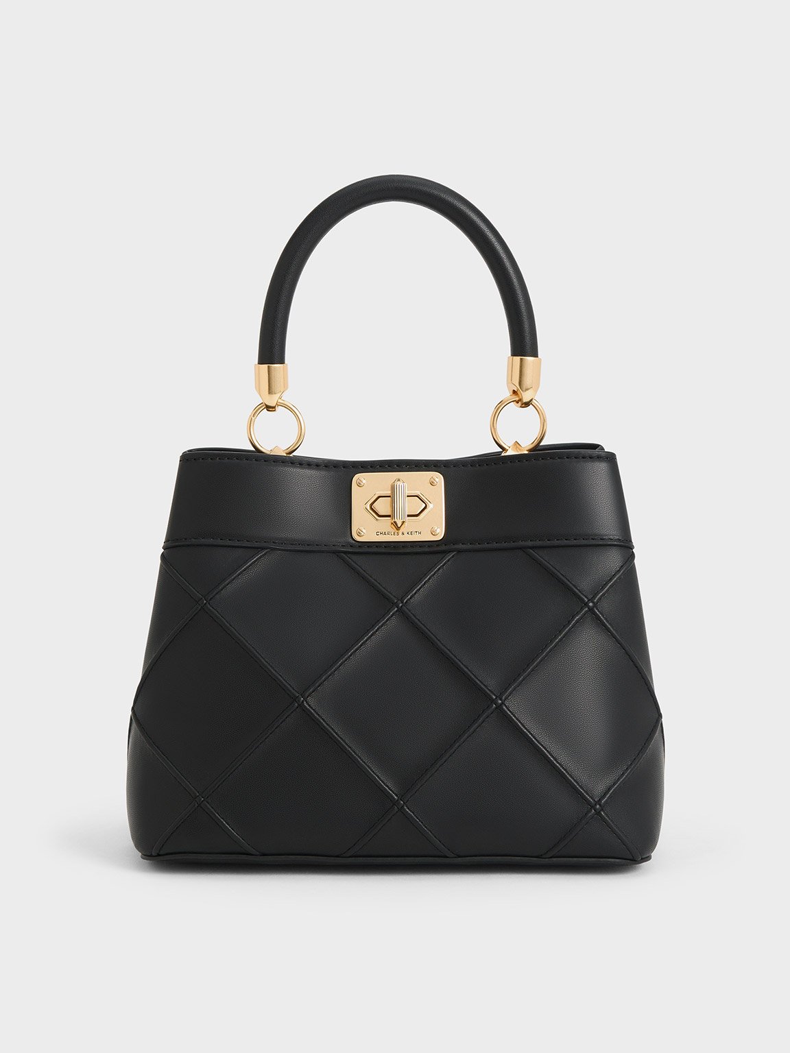 Charles & Keith - Eleni Quilted Top Handle Bag