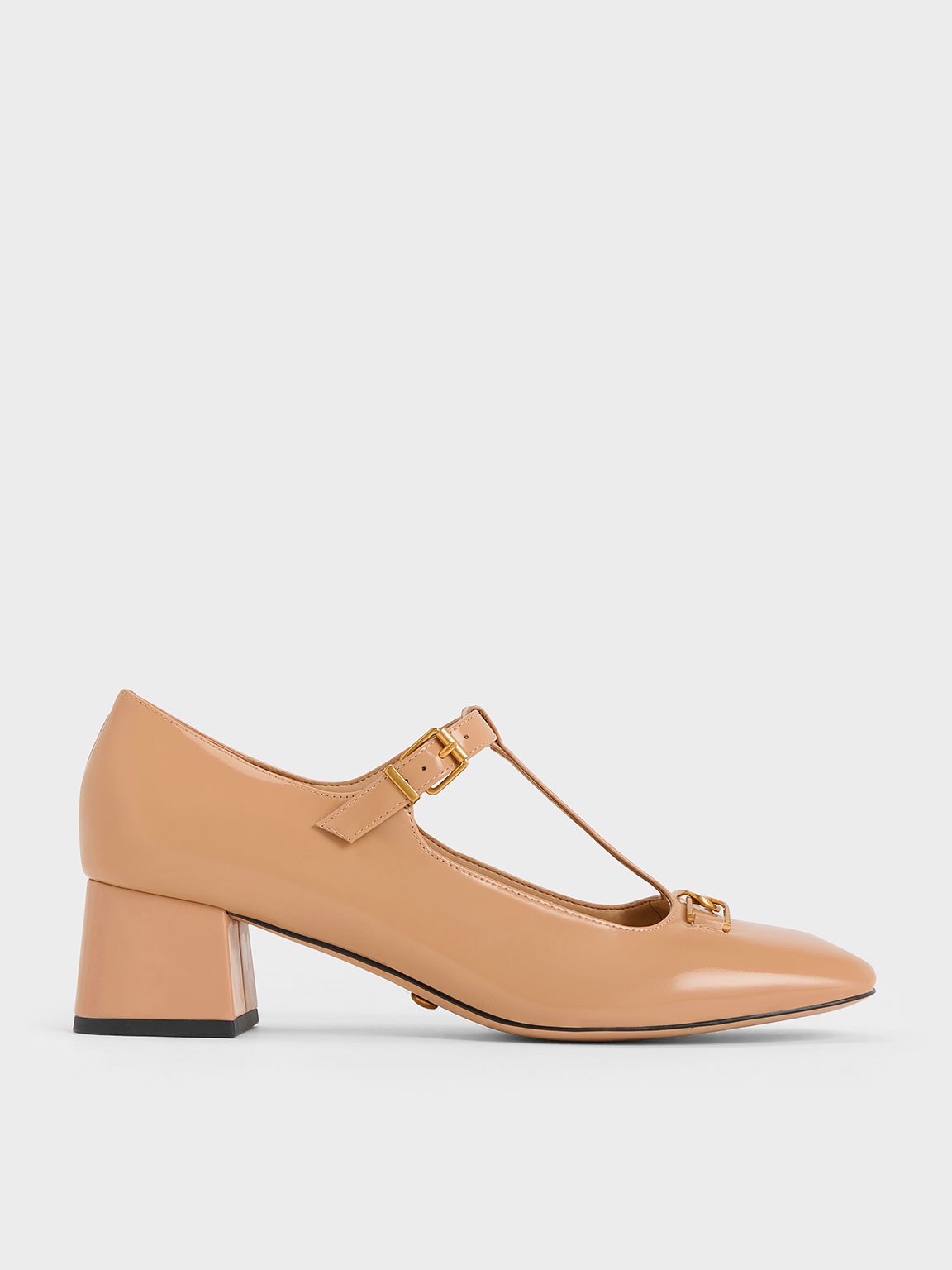 Charles & Keith - Gabine Leather T-Bar Mary Jane Pumps