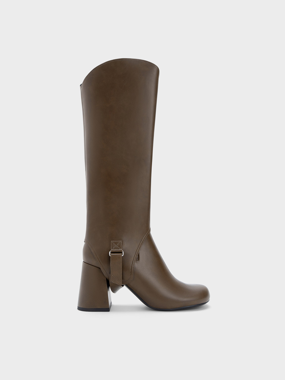 Charles & Keith - Gigi Block Heel Knee-High Boots