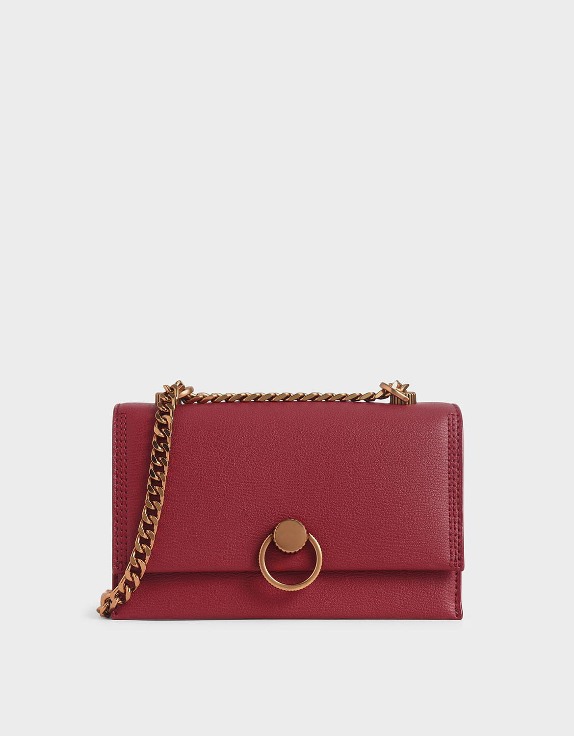 charles and keith push lock shoulder bag