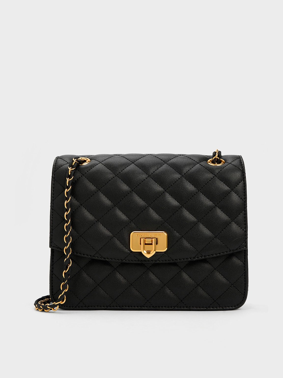 Charles & Keith - Cressida Quilted Chain Strap Bag