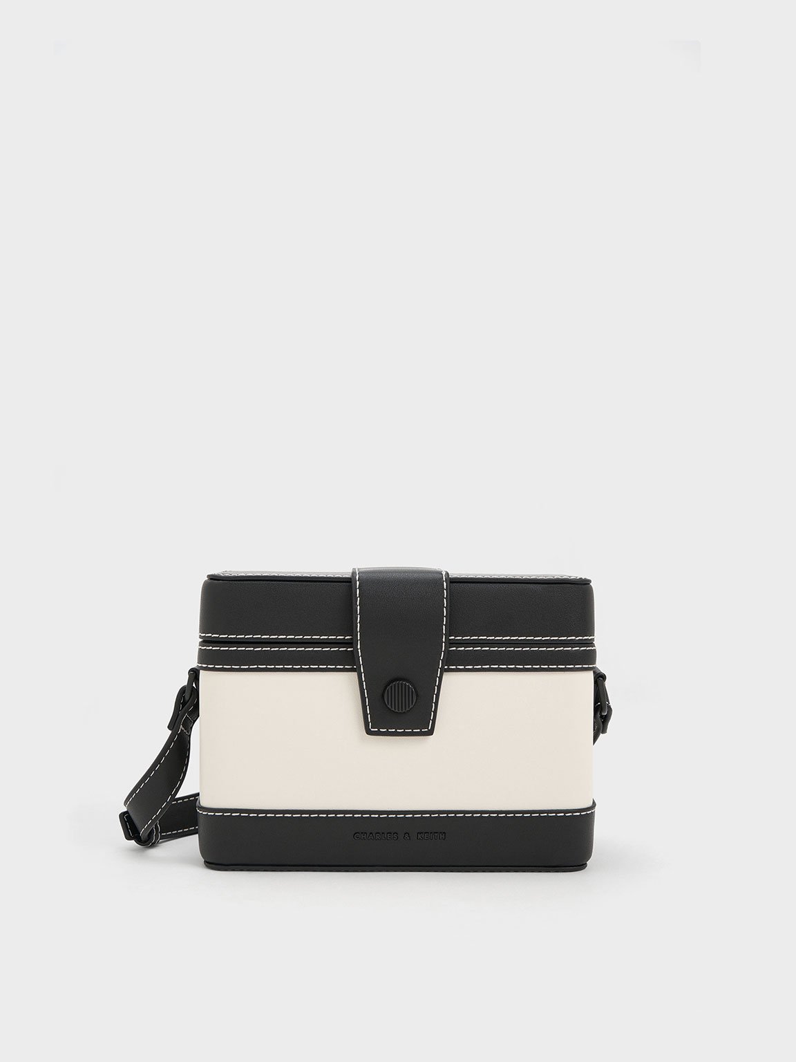 Charles & Keith - Bronte Contrast-Trim Boxy Crossbody Bag