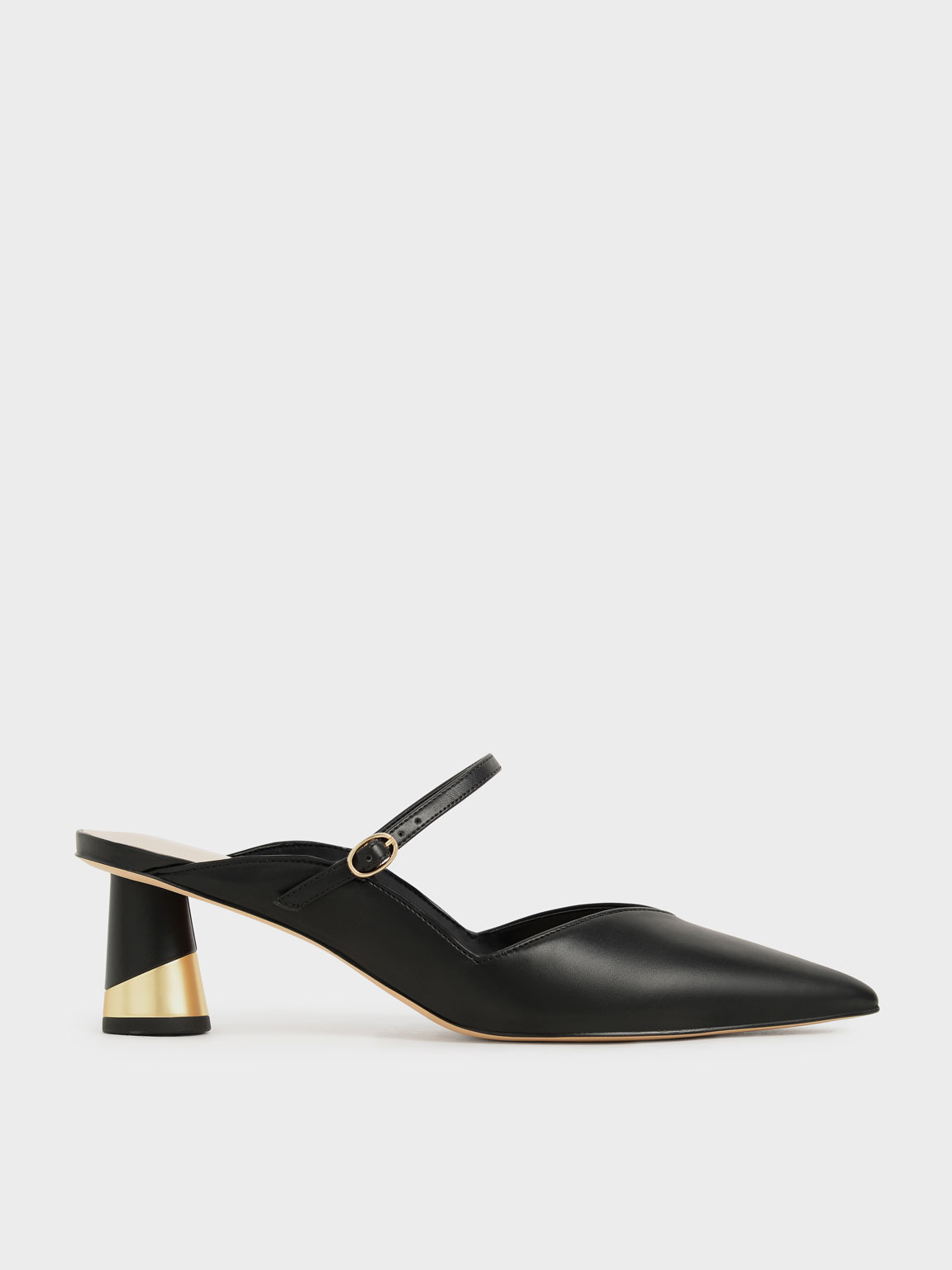 Charles & Keith - Cammie Metallic Sculptural Heel Mules