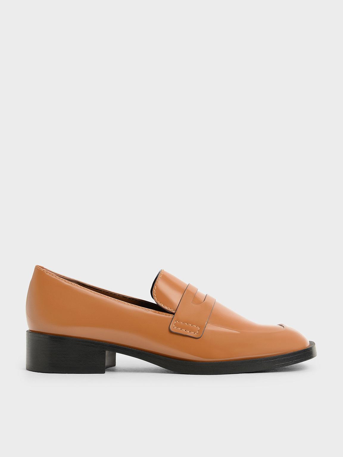 

Patent Penny Loafers