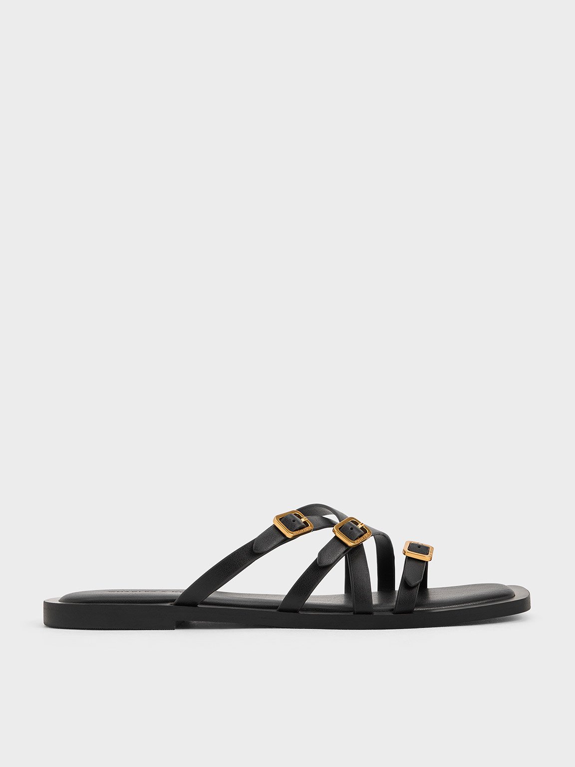 Charles & Keith - Strappy Buckled Slide Sandals