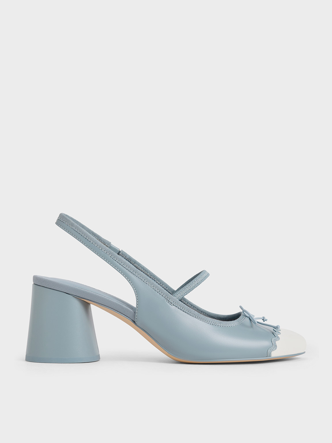 Charles & Keith - Two-Tone Bow Slingback Pumps