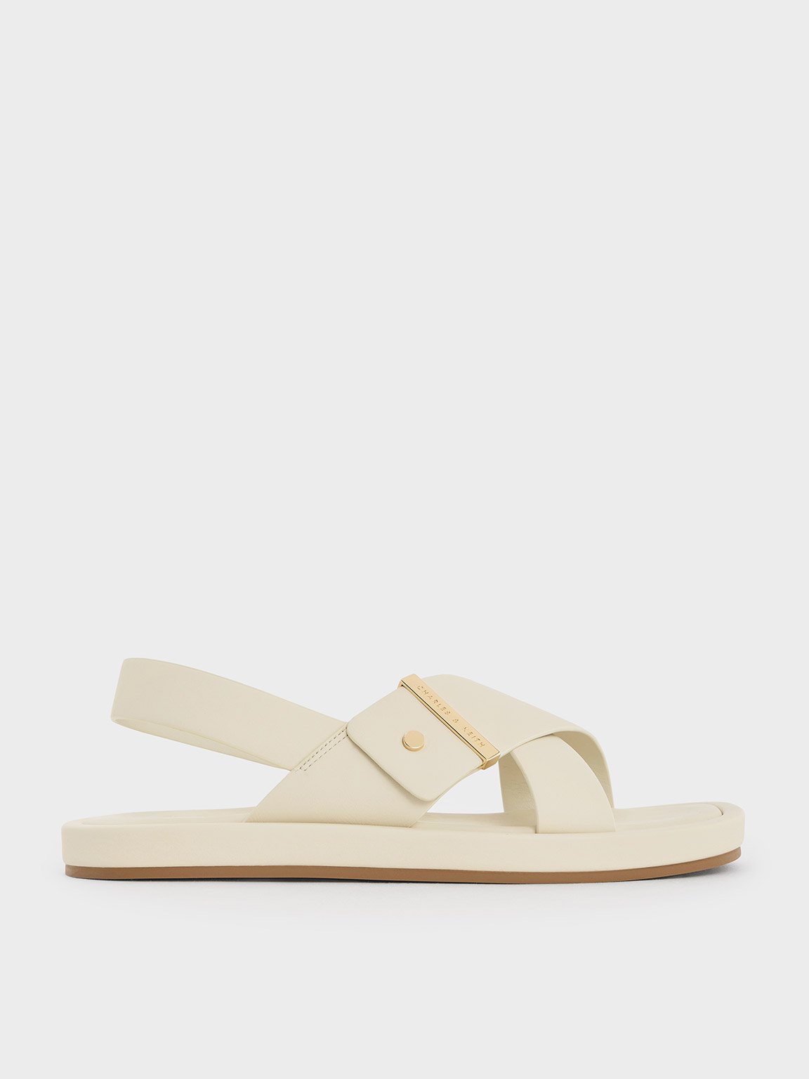 Charles & Keith - Crossover-Strap Slingback Sandals