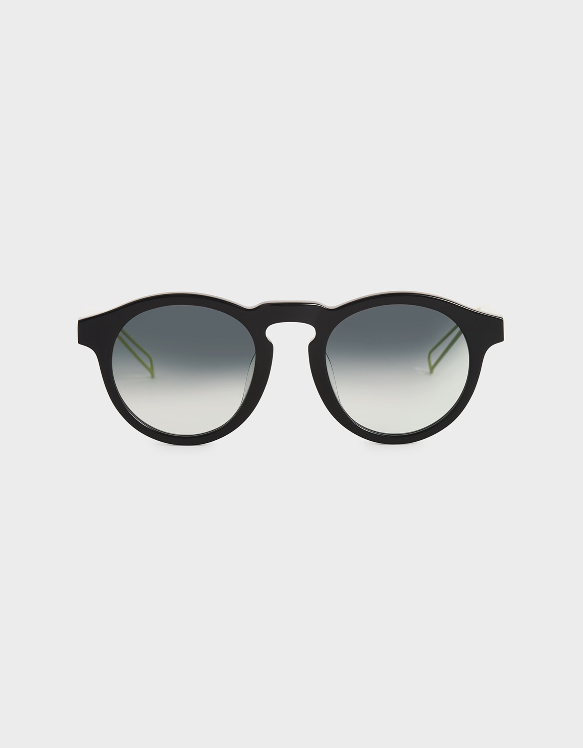 

Round Acetate Sunglasses, Black