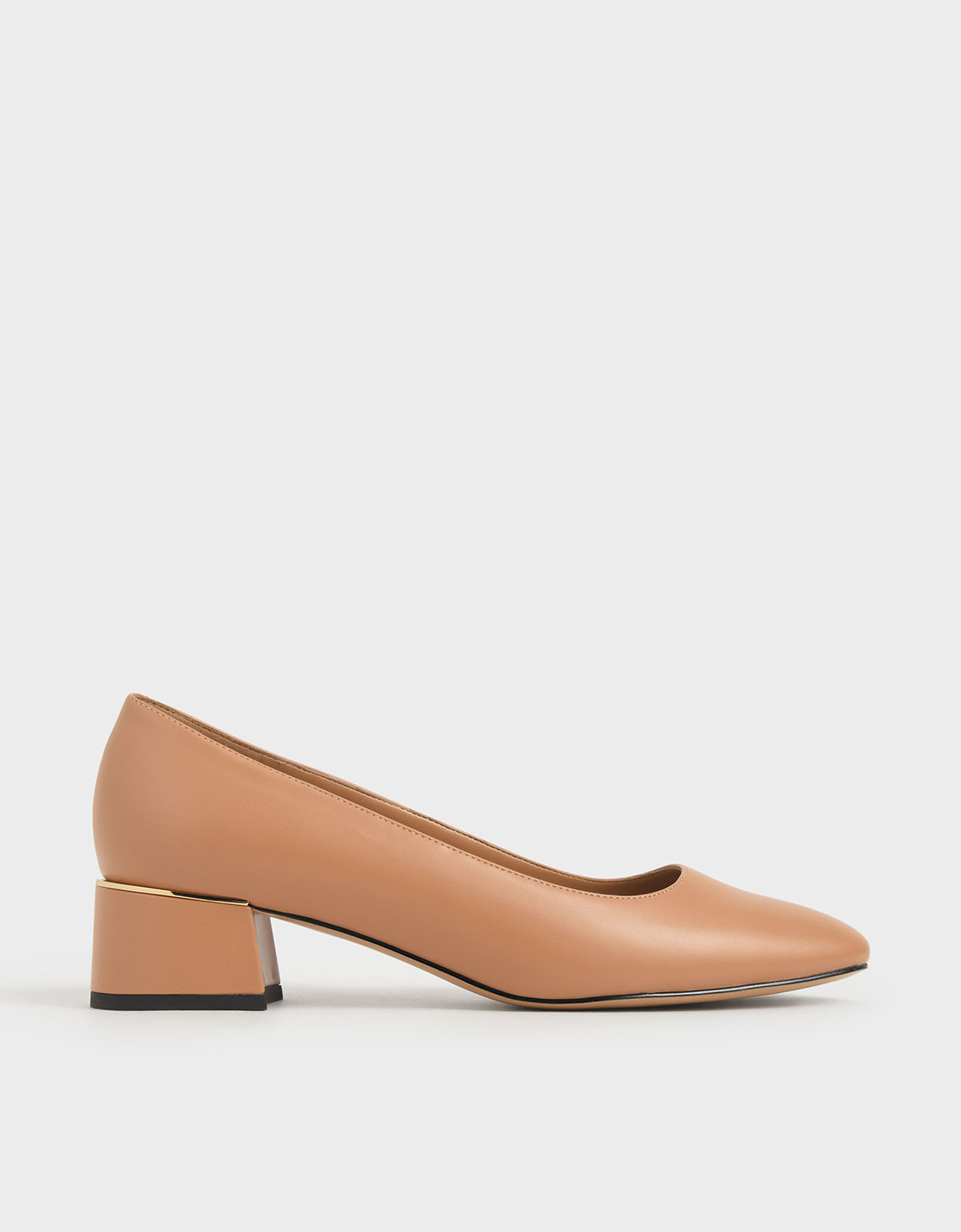 

Square Toe Block Heel Pumps, Caramel