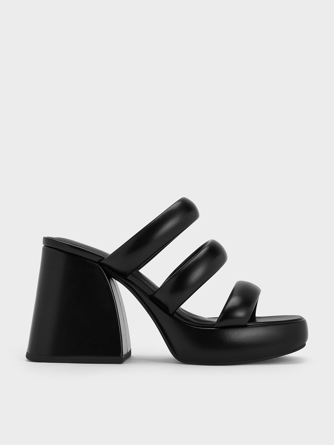 Charles & Keith - Tattie Puffy-Strap Platform Mules