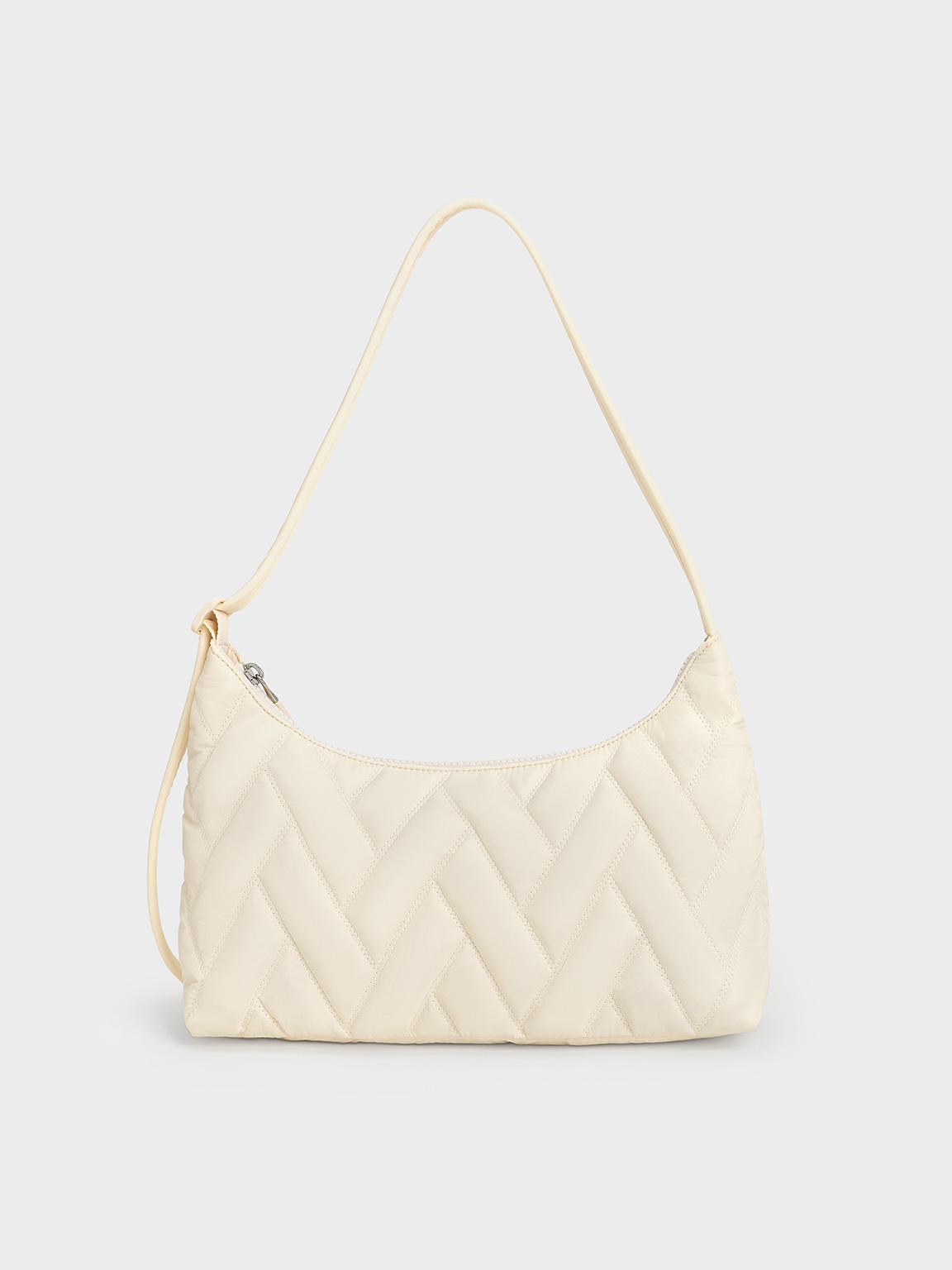 Charles & Keith - Nylon Chevron Shoulder Bag