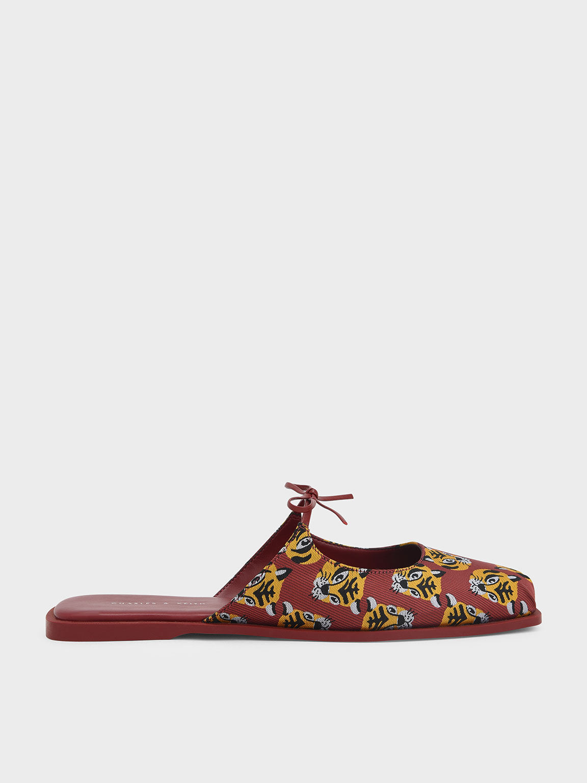 

Dionne Tiger-Print Jacquard Flat Mules