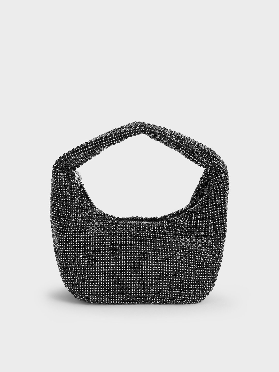 Charles & Keith - Crystal-Embellished Hobo Bag