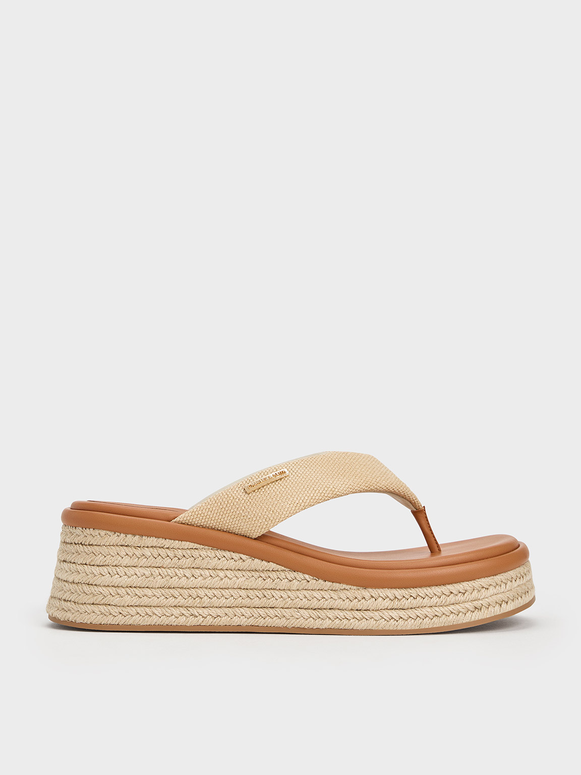 Charles & Keith - Woven Espadrille Thong Sandals