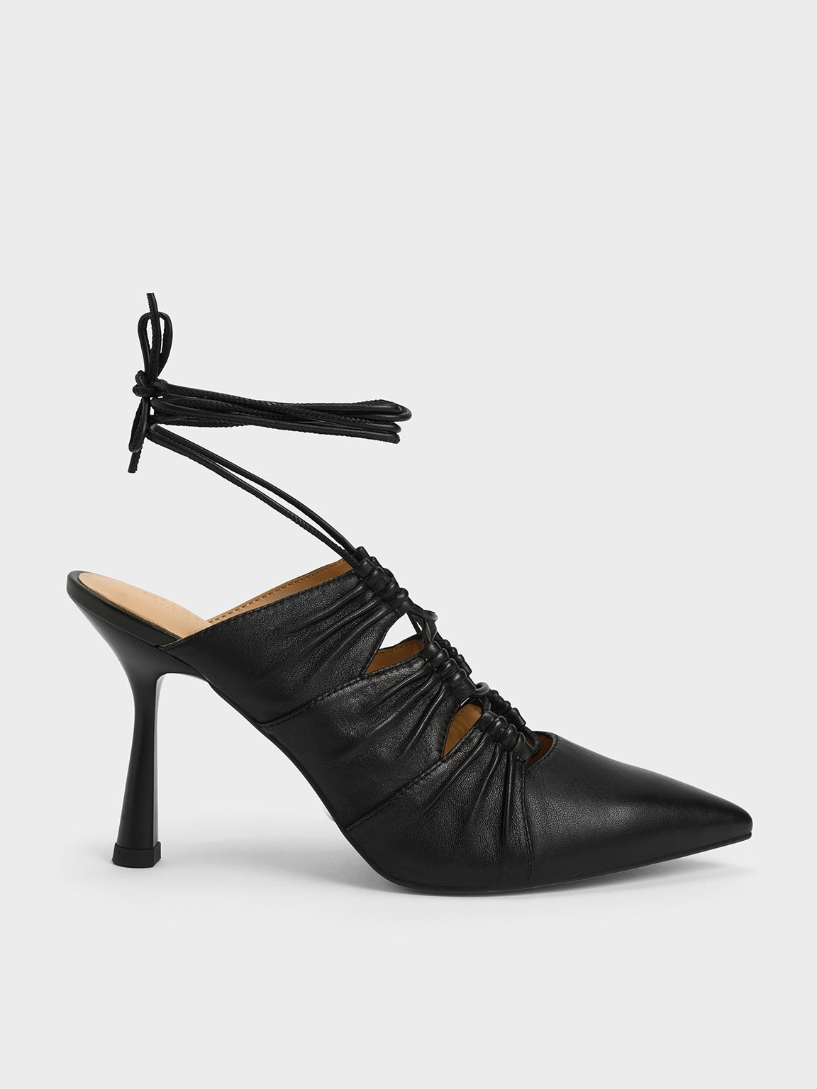 Charles & Keith - Landis Leather Tie-Around Pumps