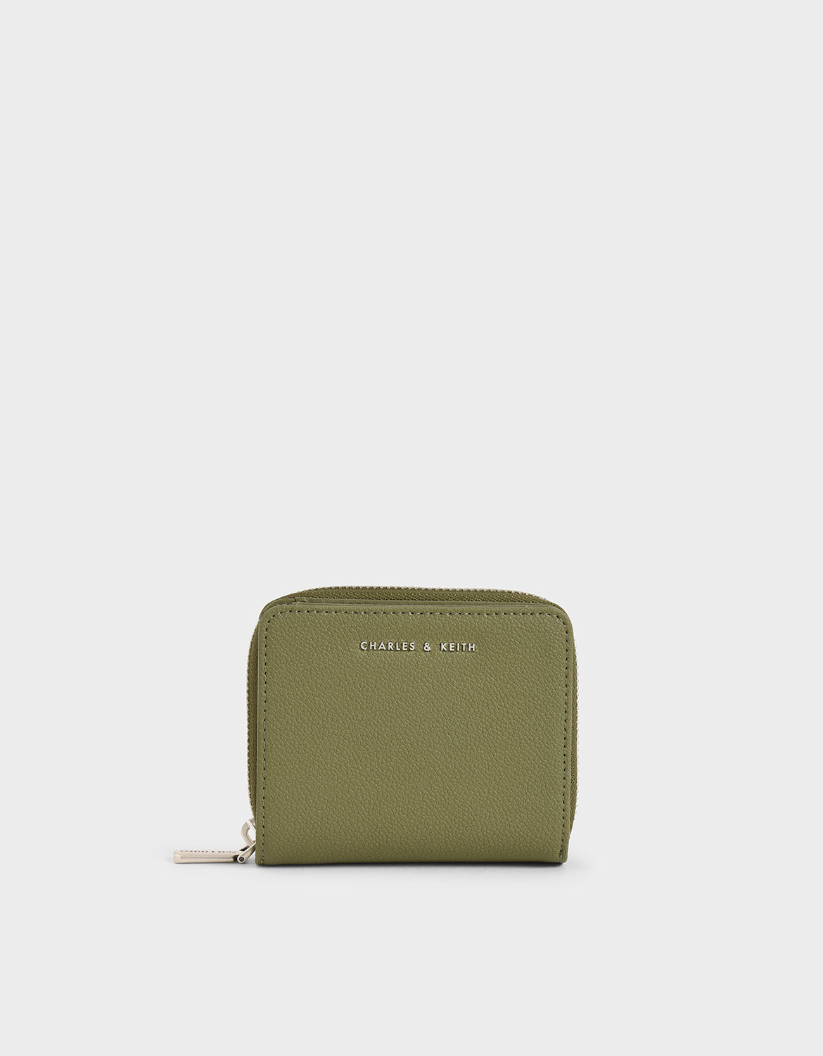 Sage Green  Small Zip Around Wallet  CHARLES  KEITH  UK