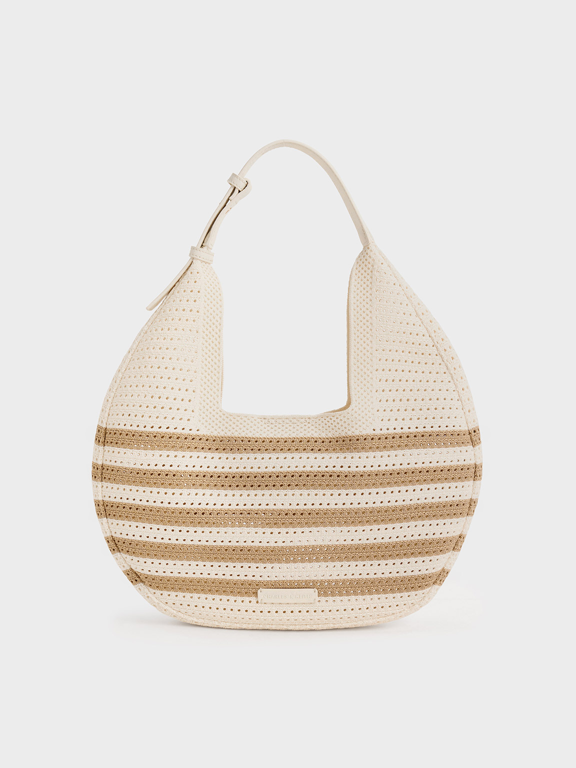 Charles & Keith - Ida Knitted Striped Hobo Bag