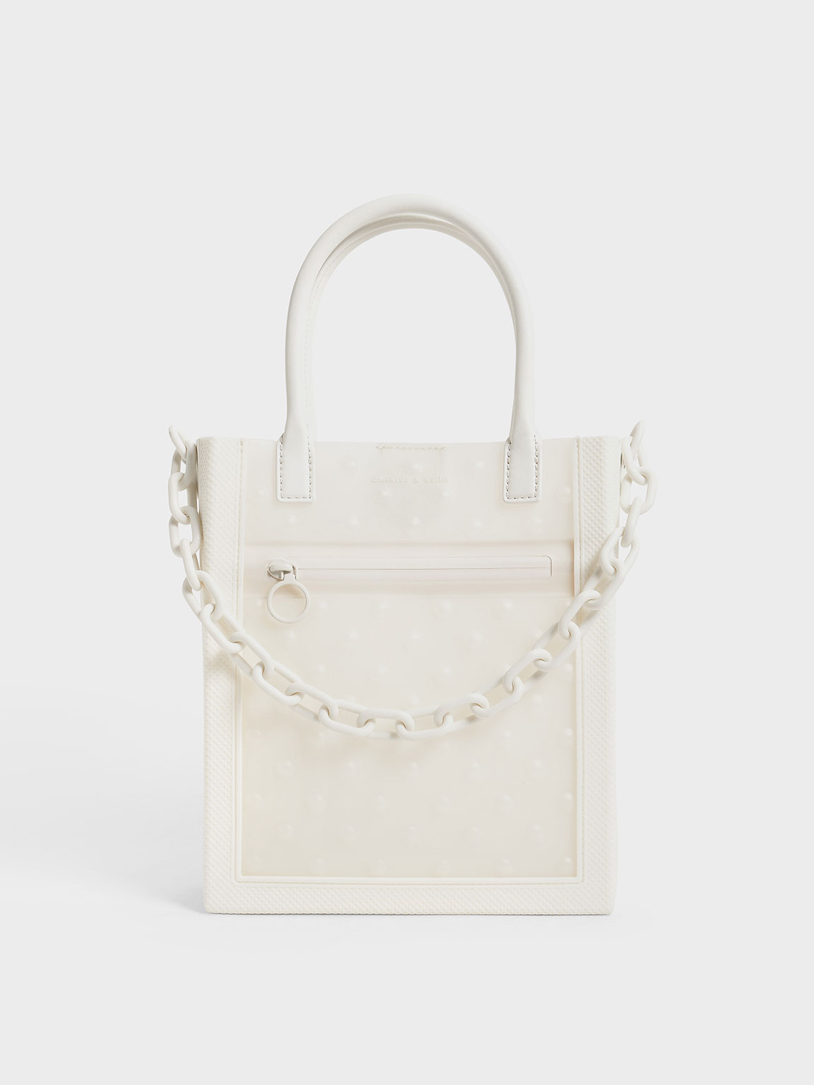 

Chain Link Tote Bag, White