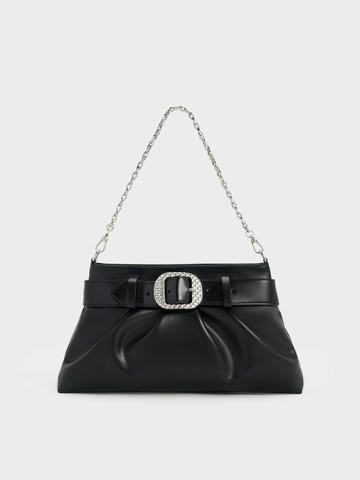 Charles & Keith - Avis Belted Ruched Shoulder Bag