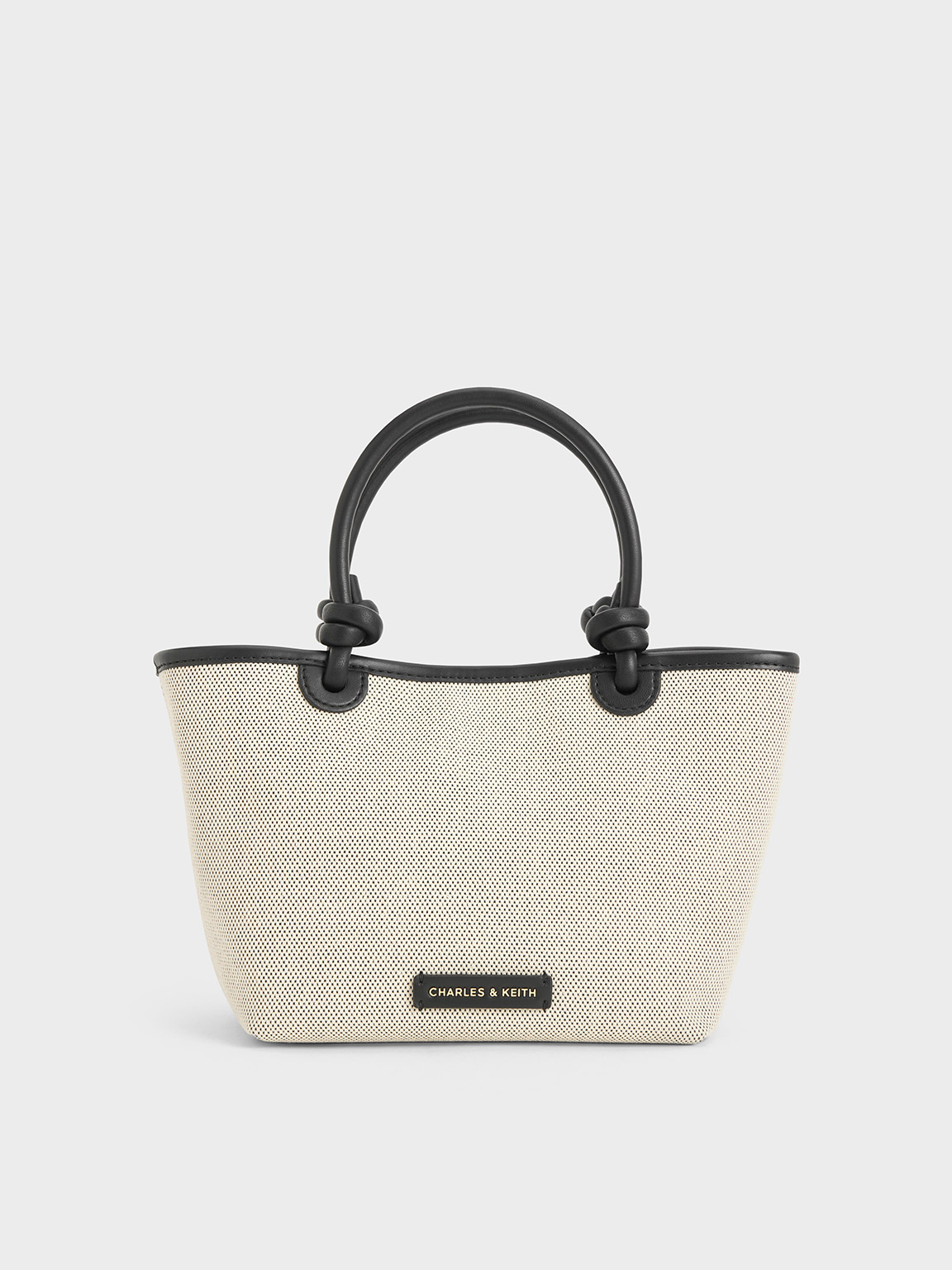 Charles & Keith - Sabine Canvas Knotted-Handle Tote Bag