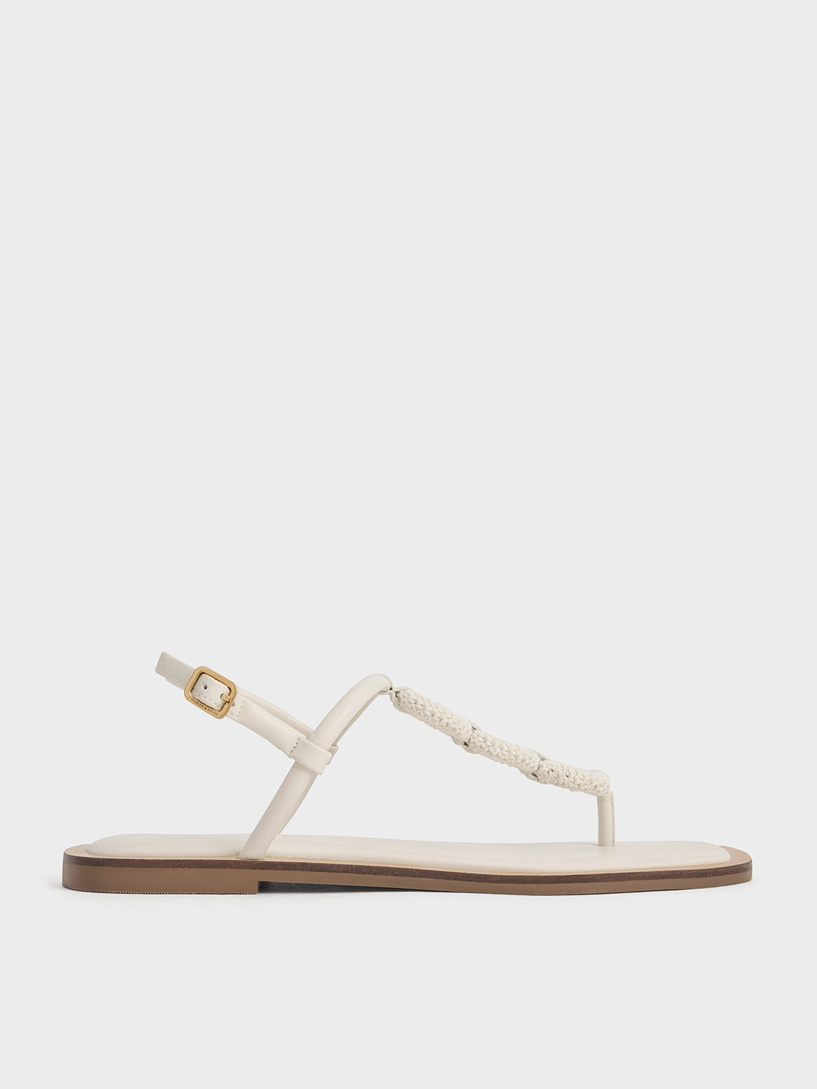 Charles & Keith - Raffia Ring Thong Sandals