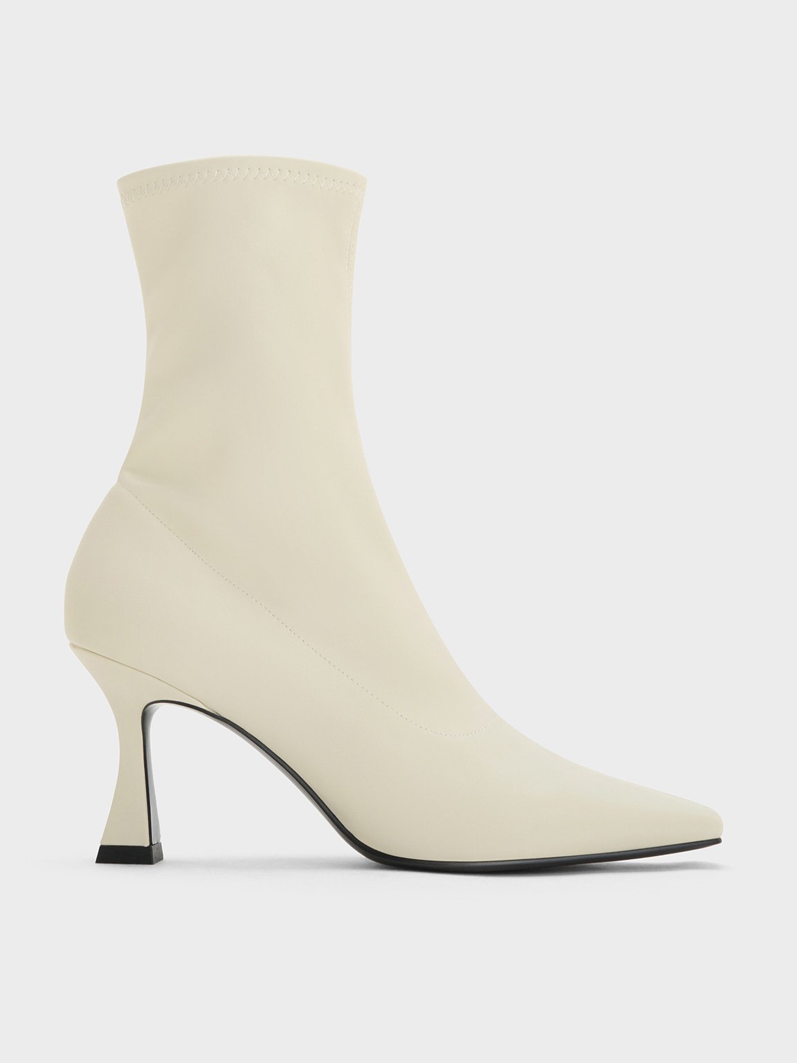 Charles & Keith - Elongated Square-Toe Ankle Boots