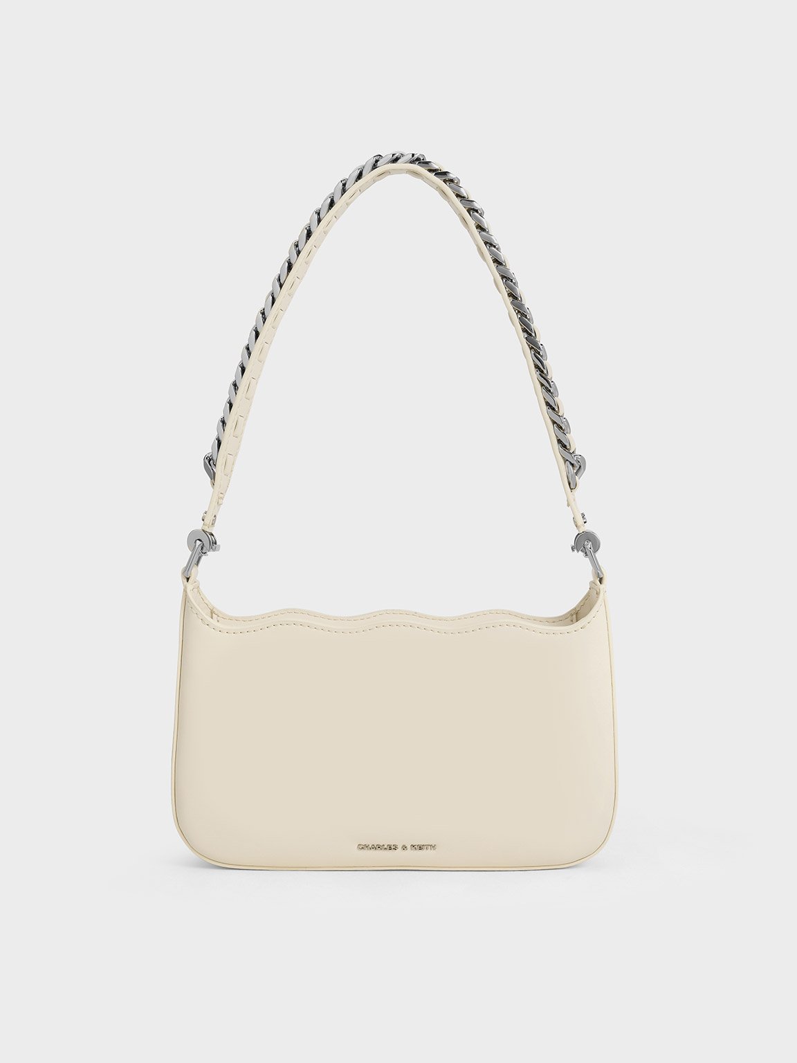 Charles & Keith - Wavy Braided Chain-Link Shoulder Bag