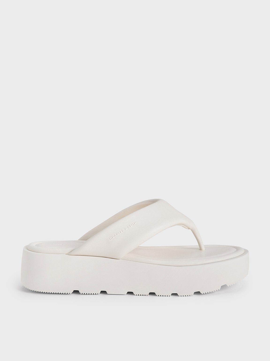 Charles & Keith - V-Strap Flatform Thong Sandals