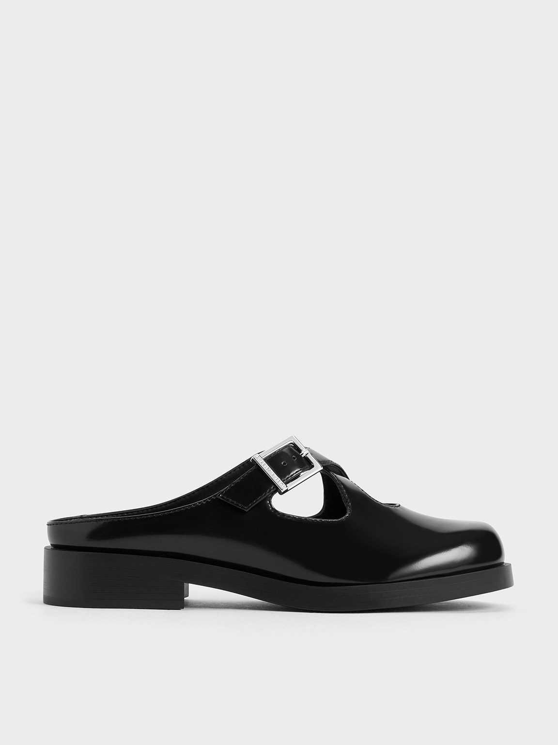 Charles & Keith - Buckled Crossover-Strap Slip-On Flats