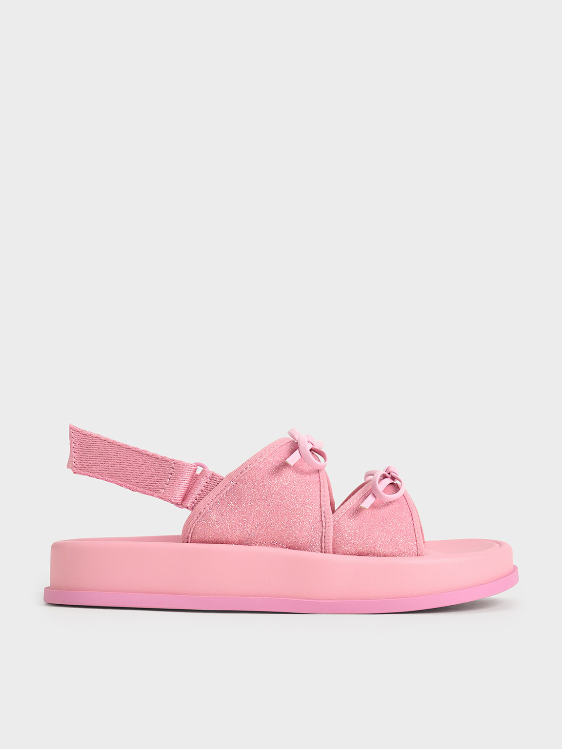 Charles & Keith - Girls' Glittered Double Bow Sandals