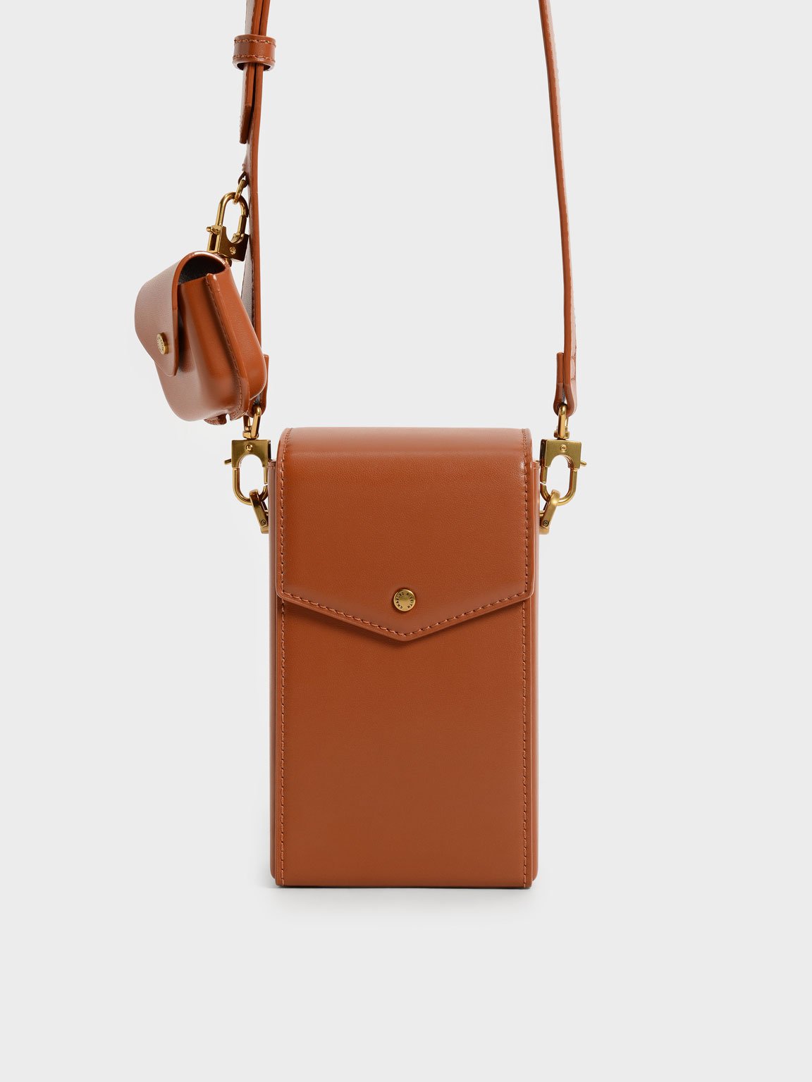 

Elongated Crossbody Bag, Cognac