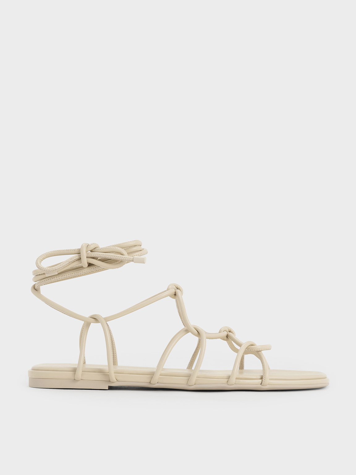 Charles & Keith - Strappy Knotted Tie-Around Sandals