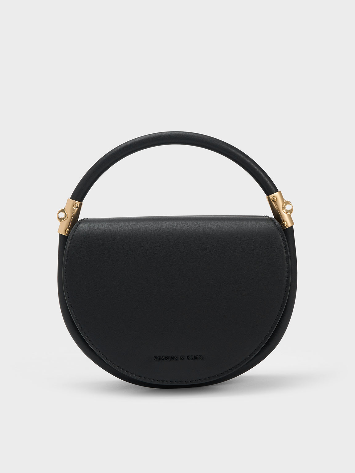 Charles & Keith Lara Circle Handle Bag In Black | ModeSens