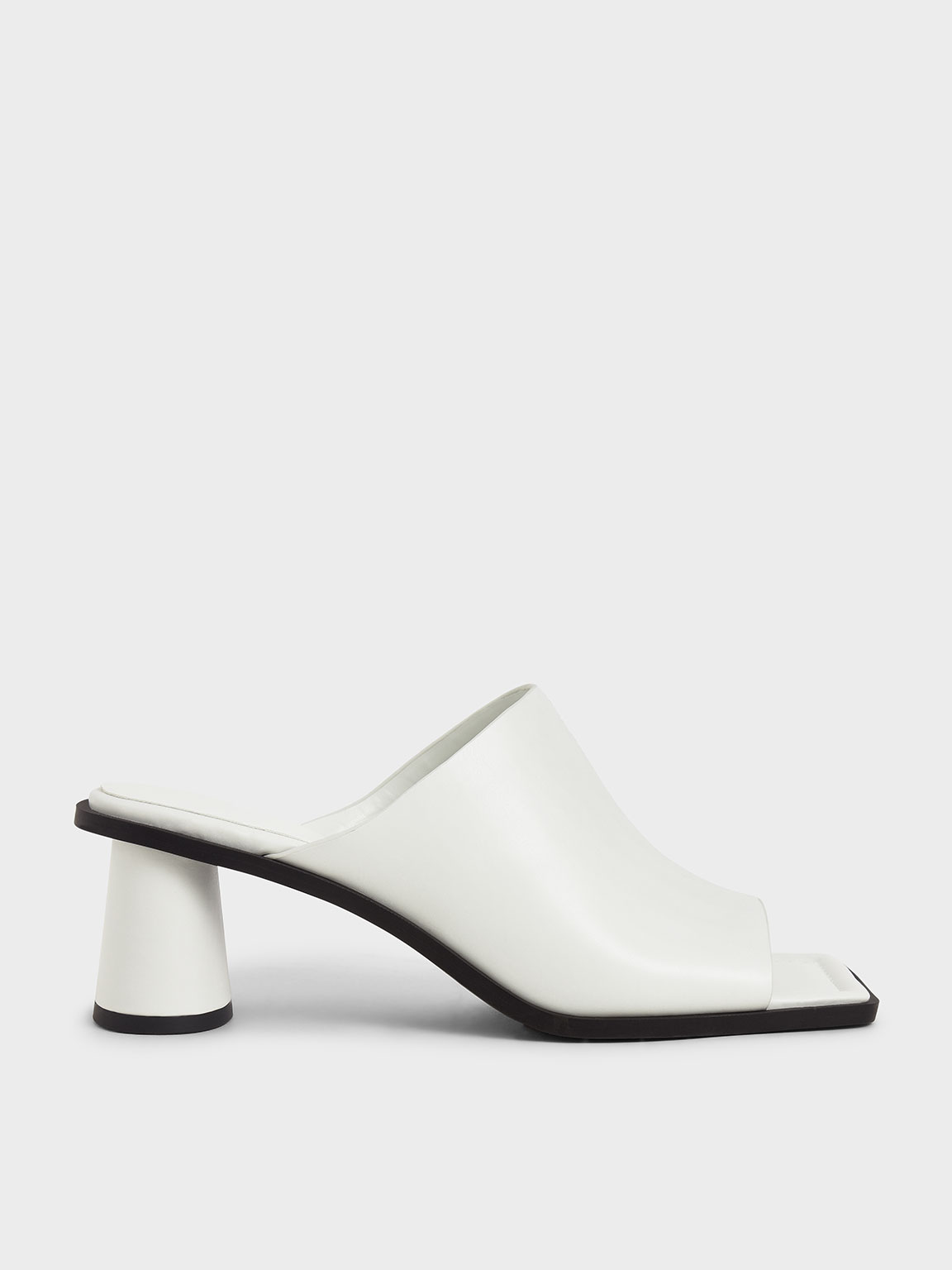 

Peep Toe Mules, White