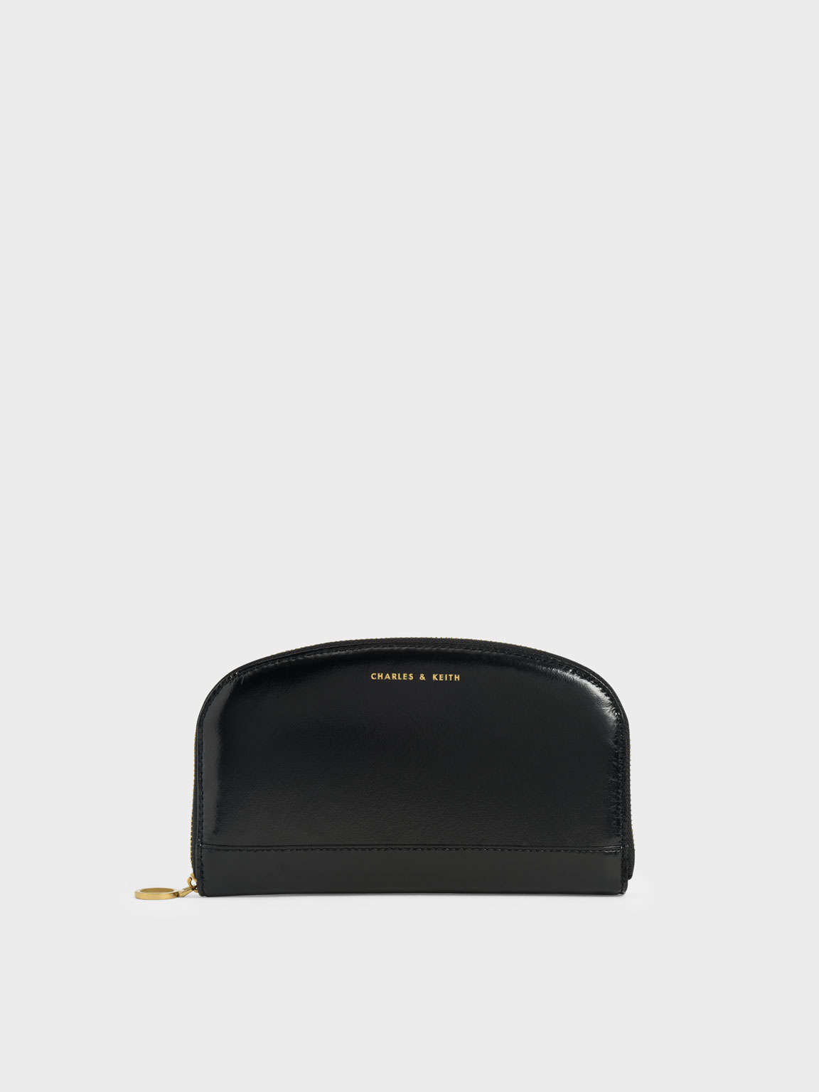 

Curved Mini Long Wallet, Black