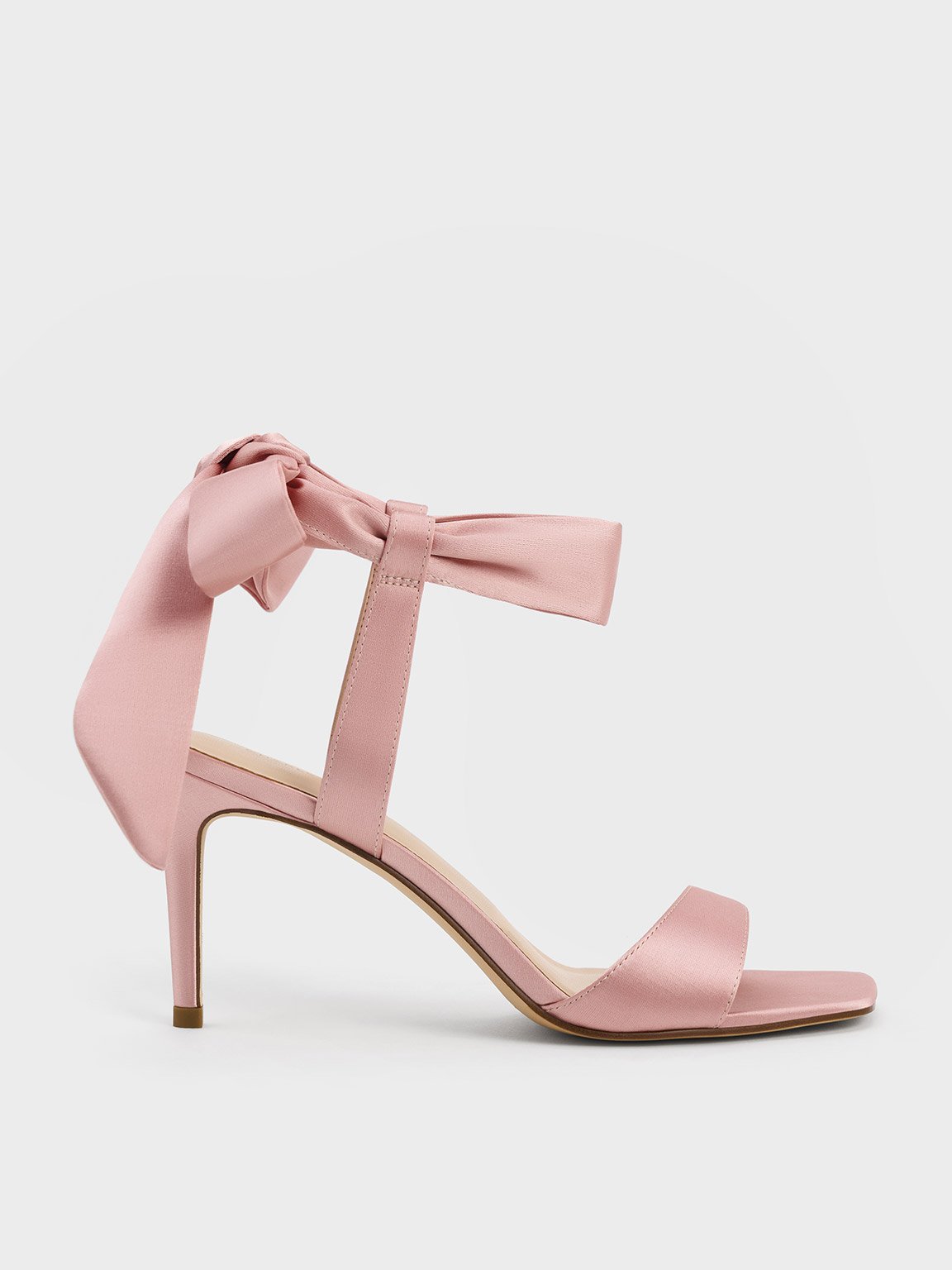 Pink satin heels on sale